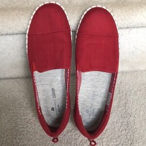 Cloudsteppers by Clark Red  Slip-On Canvas Shoes